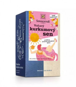 BIO bylinný čaj s kořením, Sonnentor Voňavý kurkumový sen, porcovaný, 18 sáčků