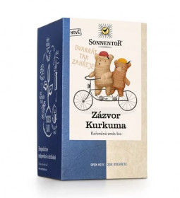 BIO bylinný čaj s kořením, Sonnentor Zázvor Kurkuma, porcovaný, 18 sáčků