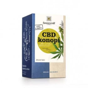 BIO bylinný čaj, Sonnentor Konopí CBD, Cannabis sativa, porcovaný, 18 sáčků