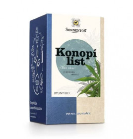 BIO bylinný čaj, Sonnentor Konopí list, Cannabis sativa, porcovaný, 18 sáčků