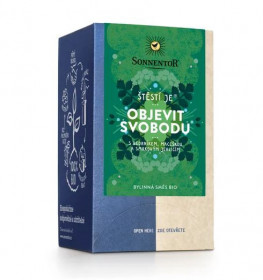 BIO bylinný čaj, Sonnentor Štěstí je - Objevit svobodu, porcovaný, 18 sáčků