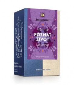 BIO bylinný čaj, Sonnentor Štěstí je - Poznat život, porcovaný, 18 sáčků