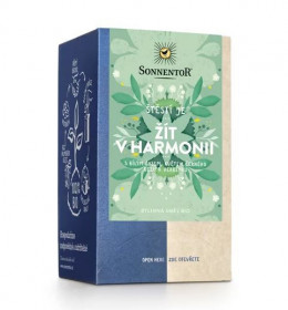 BIO bylinný čaj, Sonnentor Štěstí je - Žít v harmonii, porcovaný, 18 sáčků