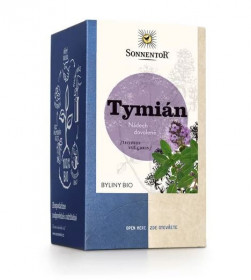 BIO bylinný čaj, Sonnentor Tymián, Thymus vulgaris, porcovaný, 18 sáčků