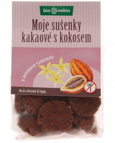BIO celozrné sušenky, bio nebio Moje sušenky kakaové s kokosem, 130 g