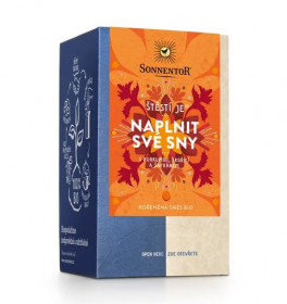 BIO kořeněný čaj, Sonnentor Štěstí je - Naplnit své sny, porcovaný, 18 sáčků