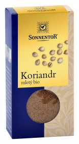 BIO koření, Sonnentor Koriandr mletý, Coriandrum sativum, krabička, 40 g