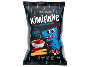 Bio kukuřičné křupky KIMIFINNE s kečupem, 30 g
