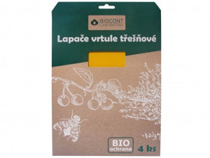 Bio lepové desky na TŘEŠNĚ, Biocont, žluté, balení 4 ks