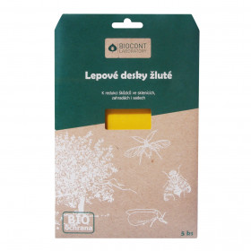 Bio lepové desky proti škůdcům, Biocont, žluté, balení 5 ks