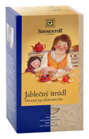 BIO ovocný čaj s kořením, Sonnentor Jablečný štrúdl, porcovaný, 18 sáčků