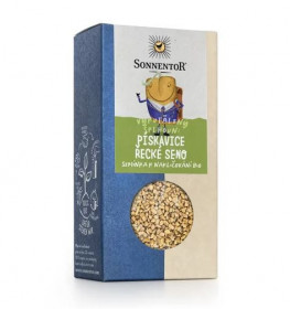 Bio semínka k nakličování Pískavice řecké seno, Sonnentor, krabička 120 g