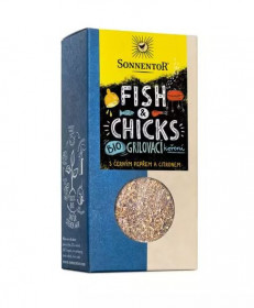 BIO směs koření, Sonnentor Fish & Chicks - grilovací koření, krabička, 55 g