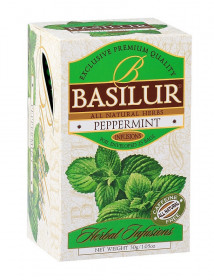 Bylinný čaj, Basilur Herbal Peppermint, porcovaný s přebalem, 25 sáčků