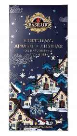Čajový adventní kalendář, Basilur Santa's Village, porcovaný, 24 sáčků