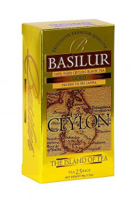 Černý čaj, Basilur Island of Tea Gold, porcovaný bez přebalu, 25 sáčků