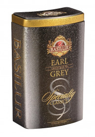 Černý čaj, Basilur Specialty Earl Grey, plechová dóza, sypaný, 100 g
