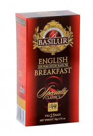 Černý čaj, Basilur Specialty English Breakfast, porcovaný bez přebalu, 25 sáčků