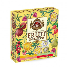Dárková kolekce čajů, Basilur Fruit Infusions Assorted Vol. 3, papírová kazeta, porcovaný, 40 sáčků