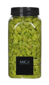 Dekorační drť v dóze, Mica, 650 ml, světle zelená