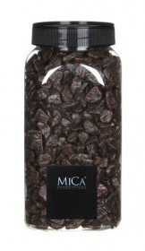 Dekorační drť v dóze, Mica, 650 ml, tmavě hnědá