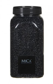 Dekorační granulát v dóze, Mica, 650 ml, černý