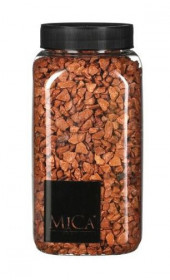 Dekorační kameny v dóze, Mica, 650 ml, velikost 5 - 10 mm, terakotové
