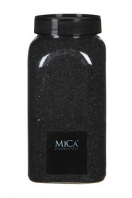 Dekorační písek v dóze, Mica, 650 ml, antracitový