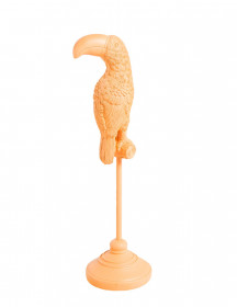 Dekorativní tukan na podstavci KOLIBRI, výška 30 cm, meruňkový