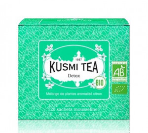 Detoxikační bylinný čaj, Kusmi Tea Detox, porcovaný, 20 sáčků