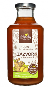 Domácí bylinný sirup, Dobroty z přírody Zázvor s bylinkami, 500 ml