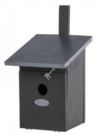 Dřevěná nástěnná budka pro sýkoru koňadru, Esschert Design, šedá