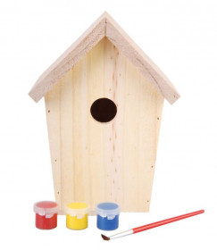 Dřevěná ptačí budka se sadou na malování, Esschert Design