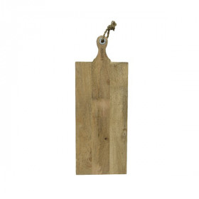 Dřevěné prkénko s rukojetí z mangového dřeva, rozměr 77 x 29 cm, světle hnědé