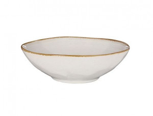 Hluboký talíř Mica TABO, keramický, glazovaný, průměr 23.5 cm, bílý