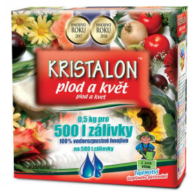 Hnojivo na KVĚTY a PLODY, Agro Kristalon, balení 0.5 kg