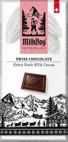 Hořká čokoláda, Milkboy Switzerland Extra dark 85% Cocoa, 100 g