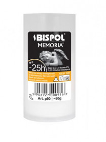 Hřbitovní náplň, svíčka, 80 g, bílá, doba hoření 25 hod.