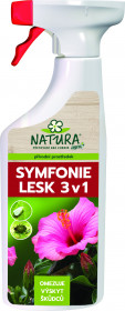 Kapalné hnojivo proti škůdcům, Natura SYMFONIE LESK 3v1, balení 500 ml