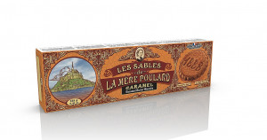 Karamelové sušenky, La Mére Poulard Sablés Caramel, krabička, 125 g