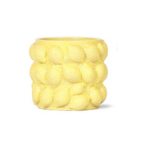 Keramický obal Kolibri Citrus, průměr 9 cm, žlutý