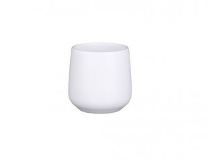 Keramický obal na květináč Mica AMBER, průměr 12 cm, bílý mat