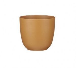 Keramický obal na květináč Mica TUSCA, průměr 13.5 cm, světle hnědý mat