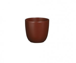 Keramický obal na květináč Mica TUSCA, průměr 14.5 cm, kakaový mat