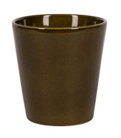 Keramický obal na květináč NDT COPENHAGEN, glazovaný, průměr 13 cm, rezavý