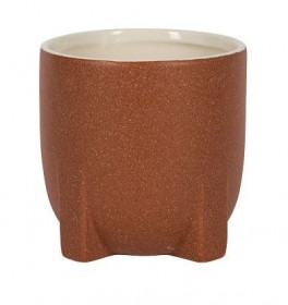 Keramický obal na květináč NDT PERTH, glazovaný, průměr 13 cm, terakotový