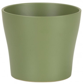 Keramický obal na květináč Scheurich 808 OLIVA, průměr 11 cm, zelený