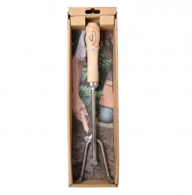 Kypřič půdy, Esschert Design, 3 hroty, délka 37 cm, stříbrný