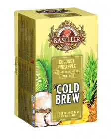 Ledový ovocný čaj, Basilur Cold Brew Coconut Pineapple, porcovaný s přebalem, 20 sáčků
