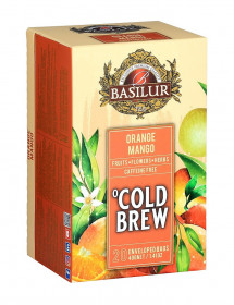 Ledový ovocný čaj, Basilur Cold Brew Orange Mango, porcovaný s přebalem, 20 sáčků
